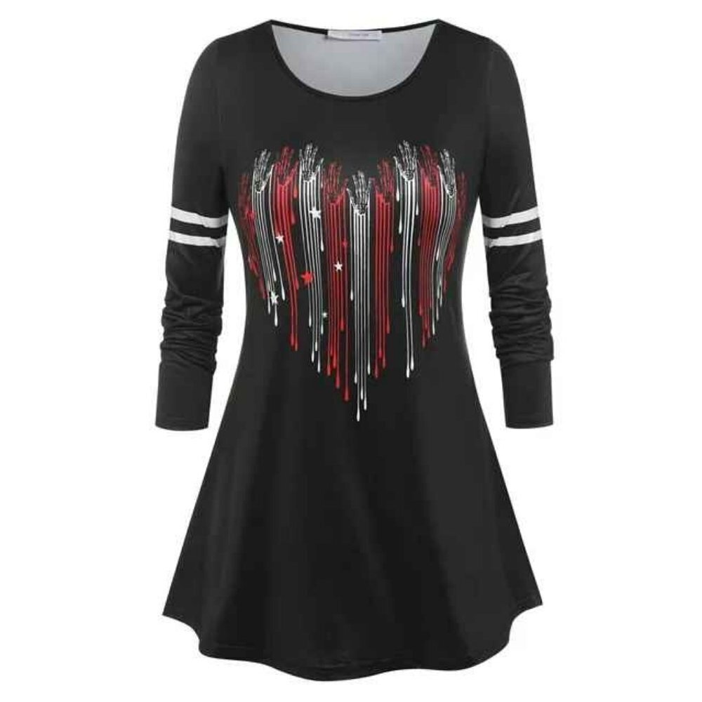 Skeleton heart long sleeve